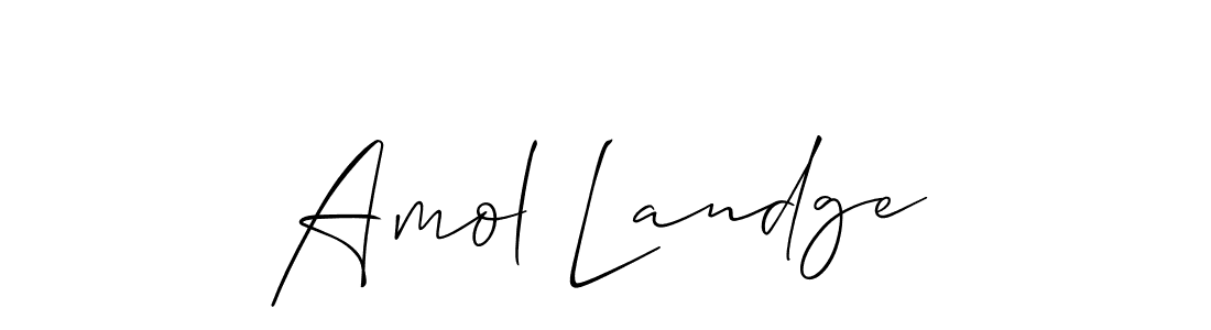 This is the best signature style for the Amol Landge name. Also you like these signature font (Allison_Script). Mix name signature. Amol Landge signature style 2 images and pictures png