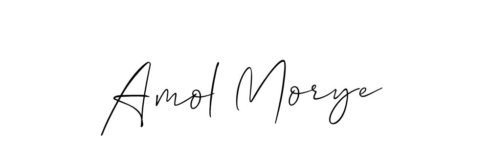 Design your own signature with our free online signature maker. With this signature software, you can create a handwritten (Allison_Script) signature for name Amol Morye. Amol Morye signature style 2 images and pictures png