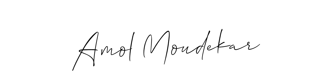 The best way (Allison_Script) to make a short signature is to pick only two or three words in your name. The name Amol Moudekar include a total of six letters. For converting this name. Amol Moudekar signature style 2 images and pictures png