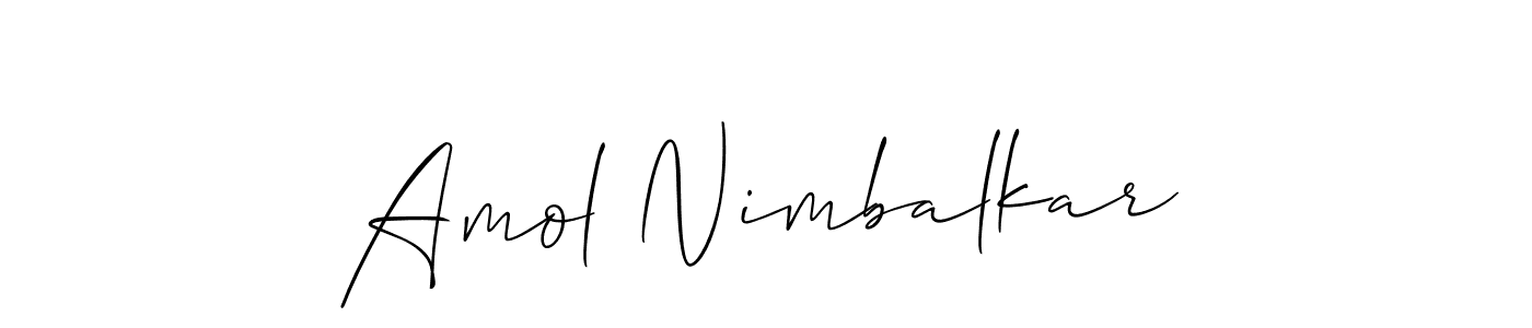 if you are searching for the best signature style for your name Amol Nimbalkar. so please give up your signature search. here we have designed multiple signature styles  using Allison_Script. Amol Nimbalkar signature style 2 images and pictures png