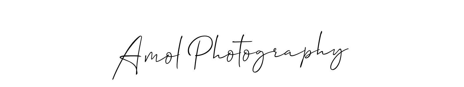 Make a beautiful signature design for name Amol Photography. With this signature (Allison_Script) style, you can create a handwritten signature for free. Amol Photography signature style 2 images and pictures png