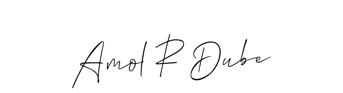 Use a signature maker to create a handwritten signature online. With this signature software, you can design (Allison_Script) your own signature for name Amol R Dube. Amol R Dube signature style 2 images and pictures png