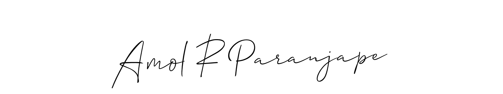 Make a beautiful signature design for name Amol R Paranjape. With this signature (Allison_Script) style, you can create a handwritten signature for free. Amol R Paranjape signature style 2 images and pictures png