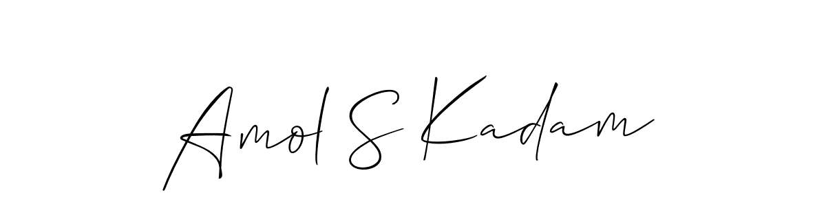 You should practise on your own different ways (Allison_Script) to write your name (Amol S Kadam) in signature. don't let someone else do it for you. Amol S Kadam signature style 2 images and pictures png