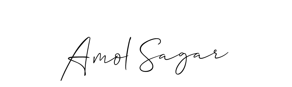 Design your own signature with our free online signature maker. With this signature software, you can create a handwritten (Allison_Script) signature for name Amol Sagar. Amol Sagar signature style 2 images and pictures png