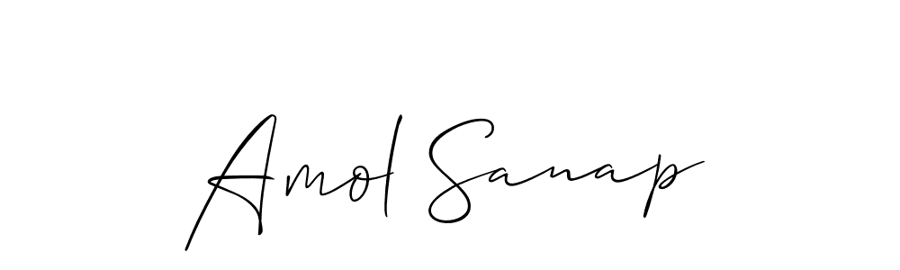 Create a beautiful signature design for name Amol Sanap. With this signature (Allison_Script) fonts, you can make a handwritten signature for free. Amol Sanap signature style 2 images and pictures png