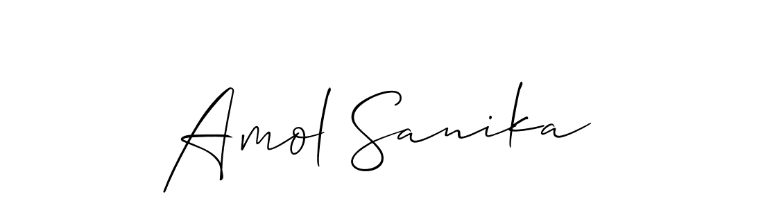 Similarly Allison_Script is the best handwritten signature design. Signature creator online .You can use it as an online autograph creator for name Amol Sanika. Amol Sanika signature style 2 images and pictures png