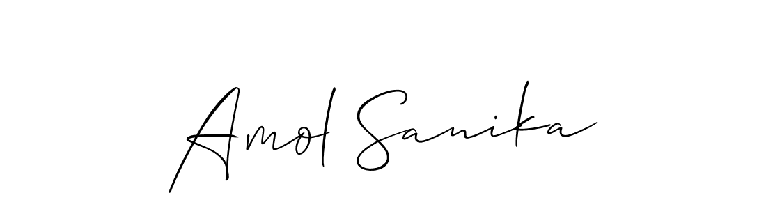 Similarly Allison_Script is the best handwritten signature design. Signature creator online .You can use it as an online autograph creator for name Amol Sanika. Amol Sanika signature style 2 images and pictures png