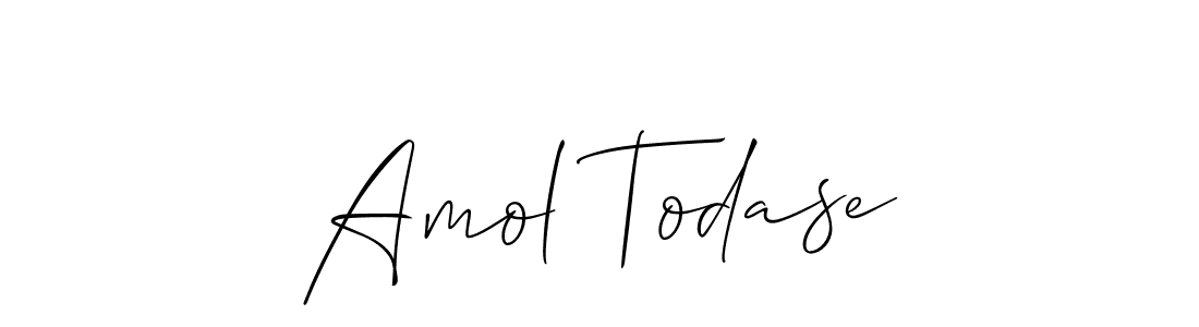 Create a beautiful signature design for name Amol Todase. With this signature (Allison_Script) fonts, you can make a handwritten signature for free. Amol Todase signature style 2 images and pictures png