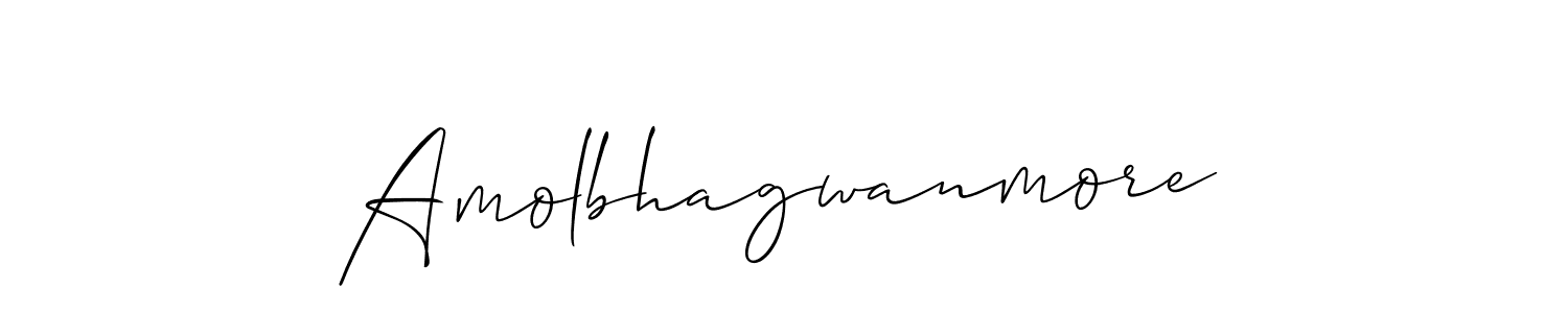 How to make Amolbhagwanmore name signature. Use Allison_Script style for creating short signs online. This is the latest handwritten sign. Amolbhagwanmore signature style 2 images and pictures png