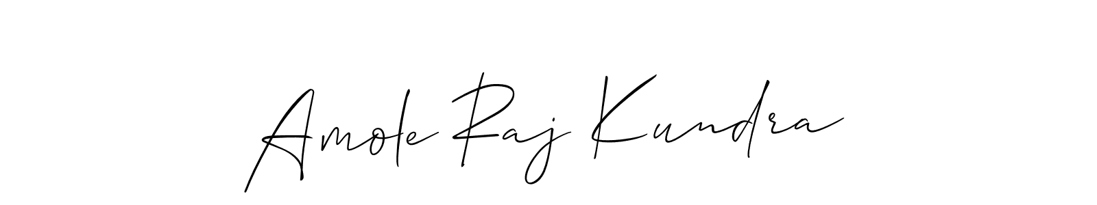 Allison_Script is a professional signature style that is perfect for those who want to add a touch of class to their signature. It is also a great choice for those who want to make their signature more unique. Get Amole Raj Kundra name to fancy signature for free. Amole Raj Kundra signature style 2 images and pictures png