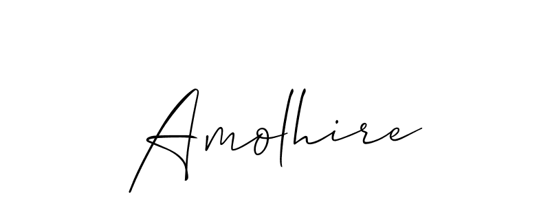You should practise on your own different ways (Allison_Script) to write your name (Amolhire) in signature. don't let someone else do it for you. Amolhire signature style 2 images and pictures png