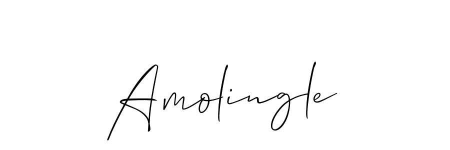 How to make Amolingle name signature. Use Allison_Script style for creating short signs online. This is the latest handwritten sign. Amolingle signature style 2 images and pictures png