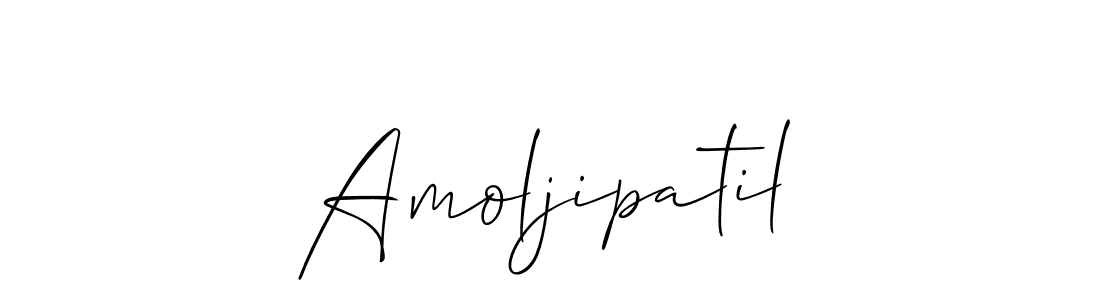 How to make Amoljipatil signature? Allison_Script is a professional autograph style. Create handwritten signature for Amoljipatil name. Amoljipatil signature style 2 images and pictures png