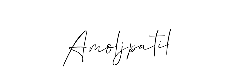 Design your own signature with our free online signature maker. With this signature software, you can create a handwritten (Allison_Script) signature for name Amoljpatil. Amoljpatil signature style 2 images and pictures png