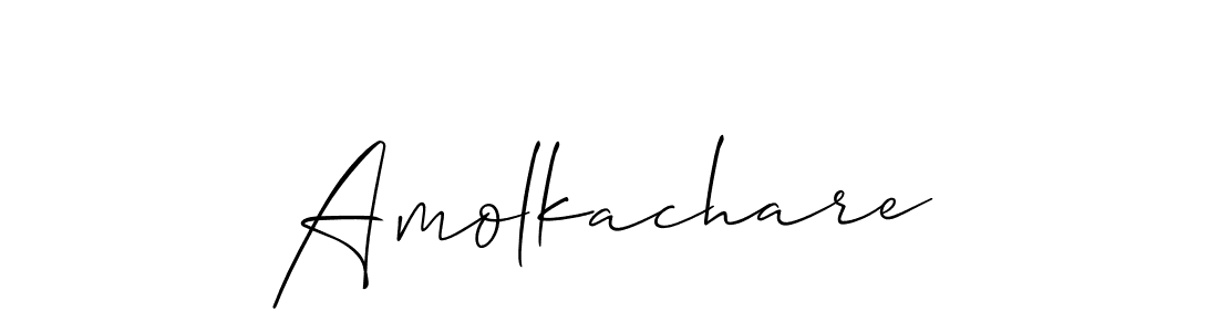 Design your own signature with our free online signature maker. With this signature software, you can create a handwritten (Allison_Script) signature for name Amolkachare. Amolkachare signature style 2 images and pictures png