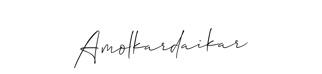 Create a beautiful signature design for name Amolkardaikar. With this signature (Allison_Script) fonts, you can make a handwritten signature for free. Amolkardaikar signature style 2 images and pictures png