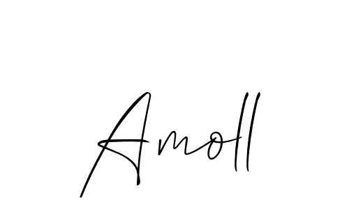 Design your own signature with our free online signature maker. With this signature software, you can create a handwritten (Allison_Script) signature for name Amoll. Amoll signature style 2 images and pictures png