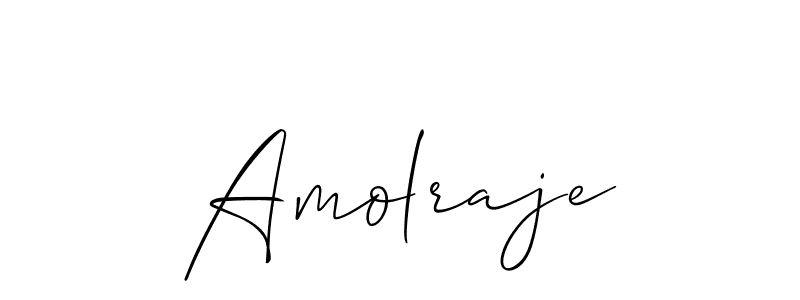 How to make Amolraje name signature. Use Allison_Script style for creating short signs online. This is the latest handwritten sign. Amolraje signature style 2 images and pictures png