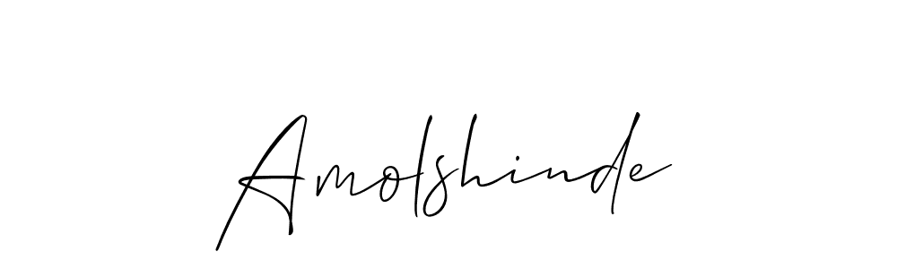 Design your own signature with our free online signature maker. With this signature software, you can create a handwritten (Allison_Script) signature for name Amolshinde. Amolshinde signature style 2 images and pictures png