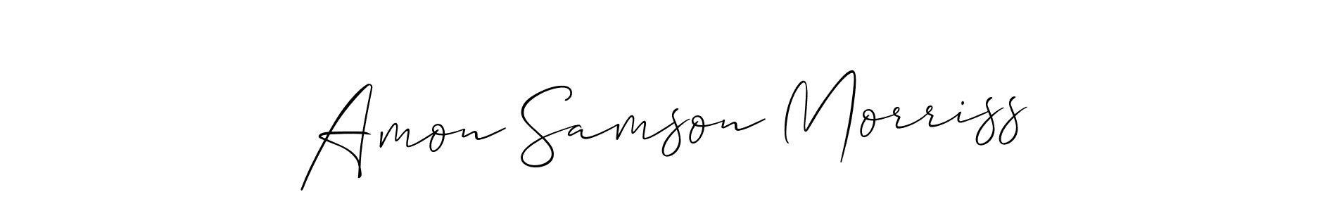 Allison_Script is a professional signature style that is perfect for those who want to add a touch of class to their signature. It is also a great choice for those who want to make their signature more unique. Get Amon Samson Morriss name to fancy signature for free. Amon Samson Morriss signature style 2 images and pictures png
