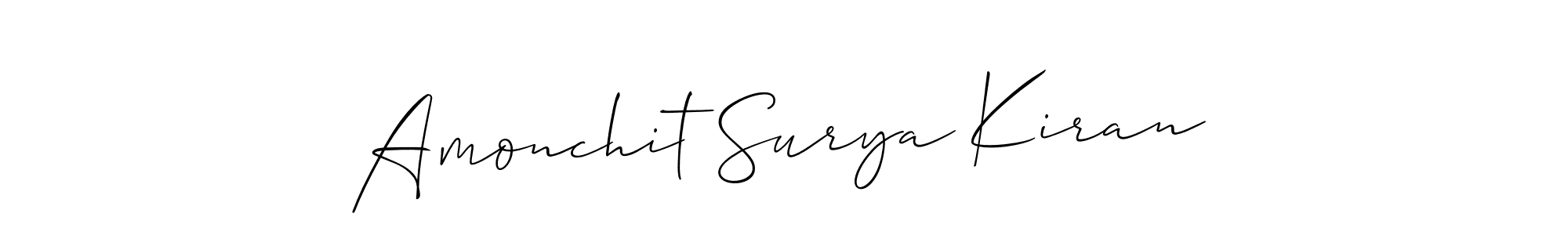 Make a beautiful signature design for name Amonchit Surya Kiran. Use this online signature maker to create a handwritten signature for free. Amonchit Surya Kiran signature style 2 images and pictures png