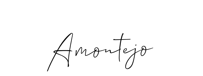 How to make Amontejo name signature. Use Allison_Script style for creating short signs online. This is the latest handwritten sign. Amontejo signature style 2 images and pictures png