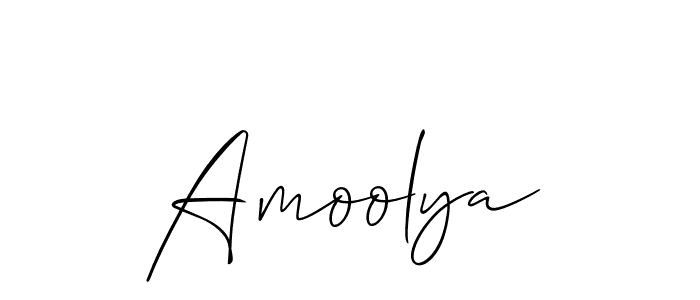 Similarly Allison_Script is the best handwritten signature design. Signature creator online .You can use it as an online autograph creator for name Amoolya. Amoolya signature style 2 images and pictures png