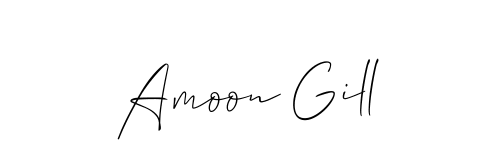 Also we have Amoon Gill name is the best signature style. Create professional handwritten signature collection using Allison_Script autograph style. Amoon Gill signature style 2 images and pictures png