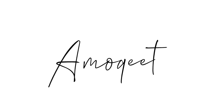 It looks lik you need a new signature style for name Amoqeet. Design unique handwritten (Allison_Script) signature with our free signature maker in just a few clicks. Amoqeet signature style 2 images and pictures png