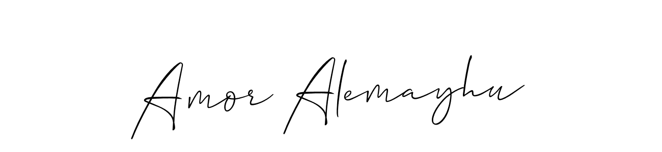 Also You can easily find your signature by using the search form. We will create Amor Alemayhu name handwritten signature images for you free of cost using Allison_Script sign style. Amor Alemayhu signature style 2 images and pictures png