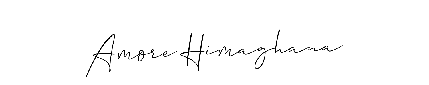 Use a signature maker to create a handwritten signature online. With this signature software, you can design (Allison_Script) your own signature for name Amore Himaghana. Amore Himaghana signature style 2 images and pictures png