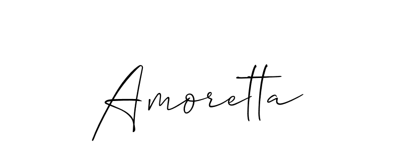 Use a signature maker to create a handwritten signature online. With this signature software, you can design (Allison_Script) your own signature for name Amoretta. Amoretta signature style 2 images and pictures png