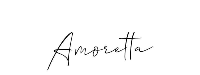 How to make Amoretta signature? Allison_Script is a professional autograph style. Create handwritten signature for Amoretta name. Amoretta signature style 2 images and pictures png