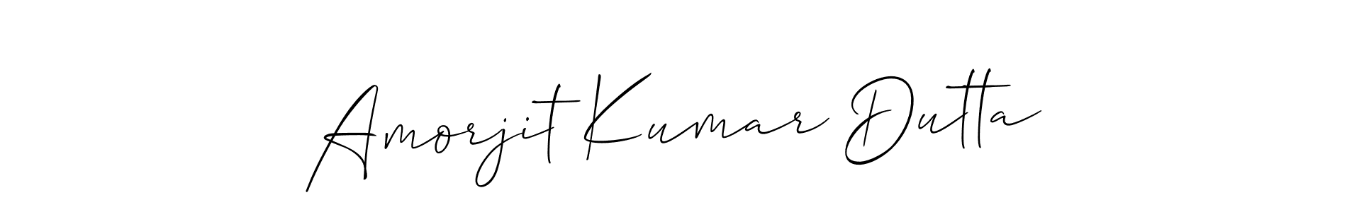How to make Amorjit Kumar Dutta signature? Allison_Script is a professional autograph style. Create handwritten signature for Amorjit Kumar Dutta name. Amorjit Kumar Dutta signature style 2 images and pictures png