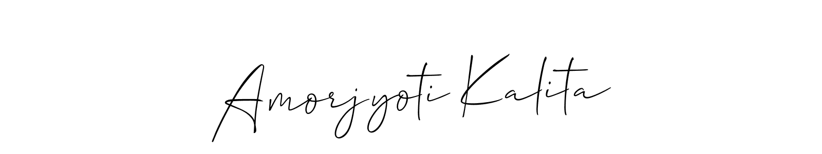 Amorjyoti Kalita stylish signature style. Best Handwritten Sign (Allison_Script) for my name. Handwritten Signature Collection Ideas for my name Amorjyoti Kalita. Amorjyoti Kalita signature style 2 images and pictures png
