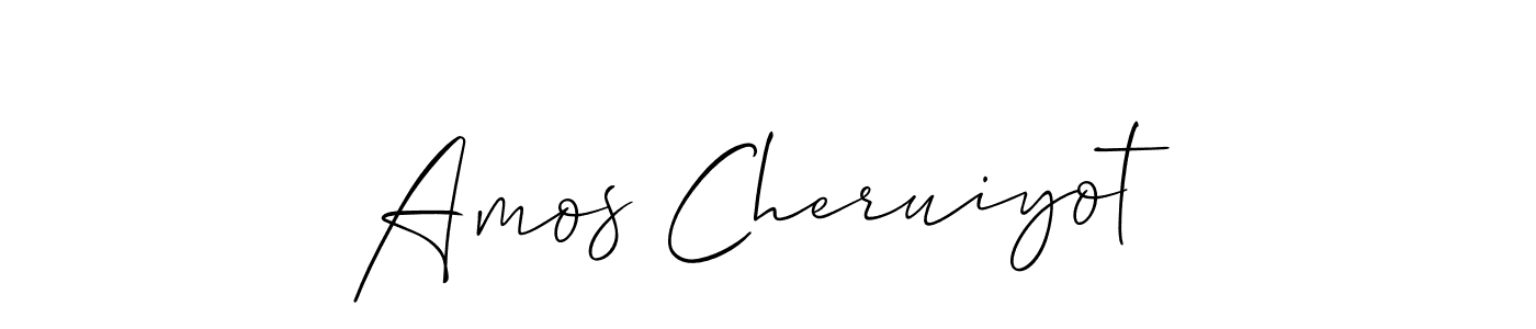 How to Draw Amos Cheruiyot signature style? Allison_Script is a latest design signature styles for name Amos Cheruiyot. Amos Cheruiyot signature style 2 images and pictures png