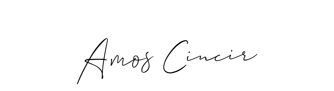 Make a short Amos Cincir signature style. Manage your documents anywhere anytime using Allison_Script. Create and add eSignatures, submit forms, share and send files easily. Amos Cincir signature style 2 images and pictures png