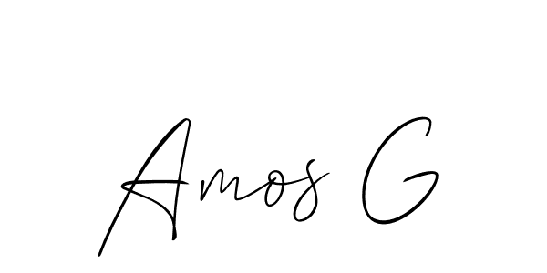 The best way (Allison_Script) to make a short signature is to pick only two or three words in your name. The name Amos G include a total of six letters. For converting this name. Amos G signature style 2 images and pictures png
