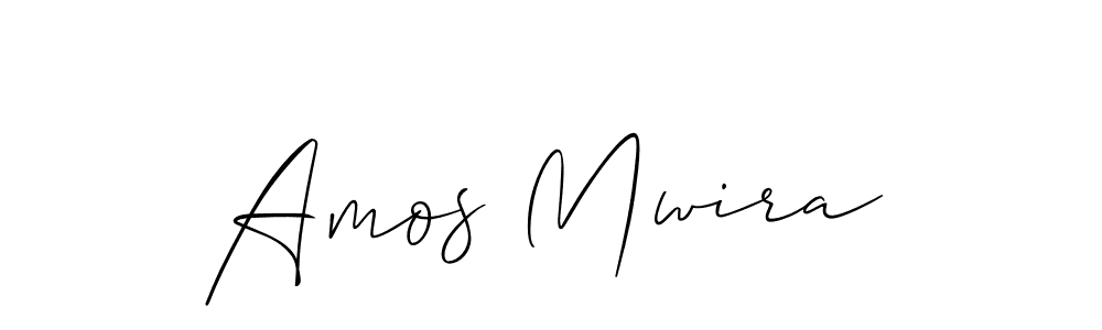 Create a beautiful signature design for name Amos Mwira. With this signature (Allison_Script) fonts, you can make a handwritten signature for free. Amos Mwira signature style 2 images and pictures png