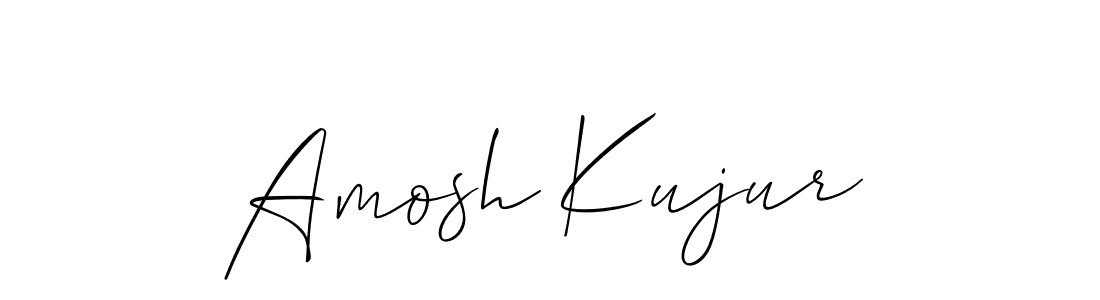 Design your own signature with our free online signature maker. With this signature software, you can create a handwritten (Allison_Script) signature for name Amosh Kujur. Amosh Kujur signature style 2 images and pictures png
