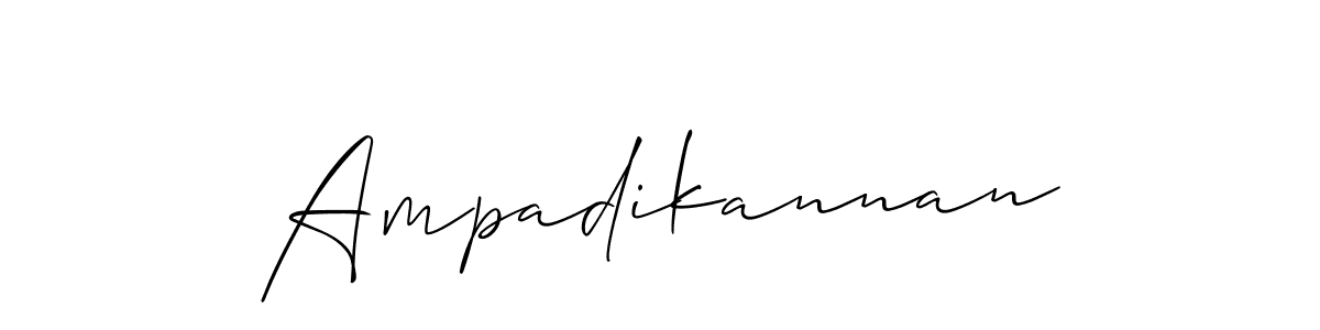Design your own signature with our free online signature maker. With this signature software, you can create a handwritten (Allison_Script) signature for name Ampadikannan. Ampadikannan signature style 2 images and pictures png