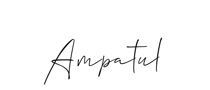 Ampatul stylish signature style. Best Handwritten Sign (Allison_Script) for my name. Handwritten Signature Collection Ideas for my name Ampatul. Ampatul signature style 2 images and pictures png