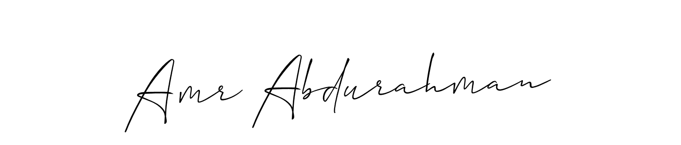 The best way (Allison_Script) to make a short signature is to pick only two or three words in your name. The name Amr Abdurahman include a total of six letters. For converting this name. Amr Abdurahman signature style 2 images and pictures png