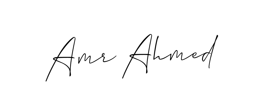 How to make Amr Ahmed signature? Allison_Script is a professional autograph style. Create handwritten signature for Amr Ahmed name. Amr Ahmed signature style 2 images and pictures png
