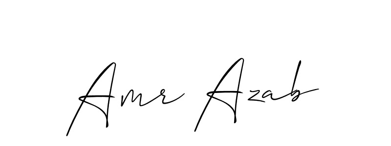 Best and Professional Signature Style for Amr Azab. Allison_Script Best Signature Style Collection. Amr Azab signature style 2 images and pictures png