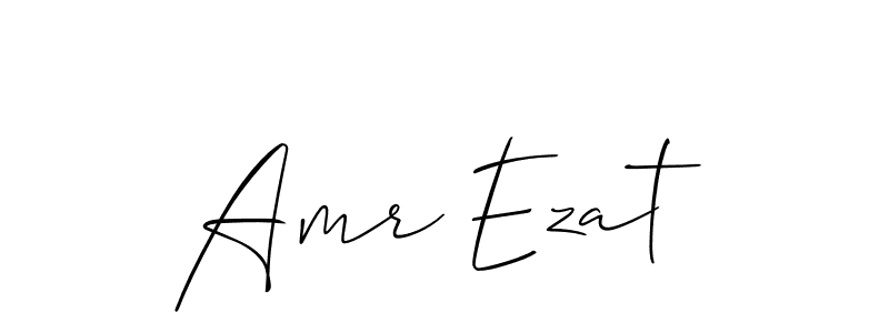 Make a beautiful signature design for name Amr Ezat. With this signature (Allison_Script) style, you can create a handwritten signature for free. Amr Ezat signature style 2 images and pictures png