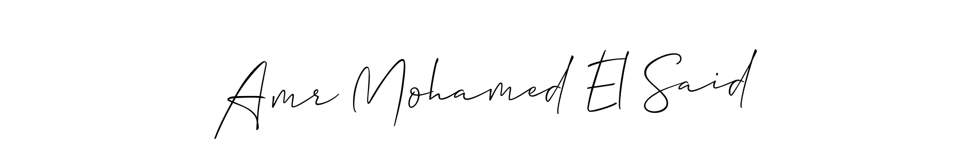 Also You can easily find your signature by using the search form. We will create Amr Mohamed El Said name handwritten signature images for you free of cost using Allison_Script sign style. Amr Mohamed El Said signature style 2 images and pictures png