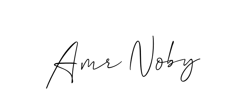 Use a signature maker to create a handwritten signature online. With this signature software, you can design (Allison_Script) your own signature for name Amr Noby. Amr Noby signature style 2 images and pictures png