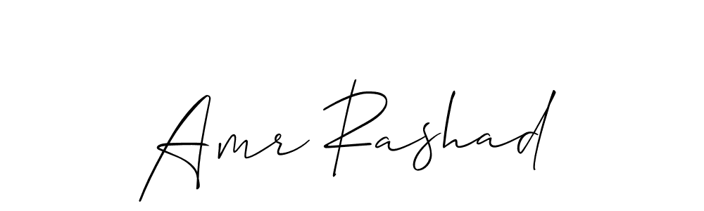 How to make Amr Rashad signature? Allison_Script is a professional autograph style. Create handwritten signature for Amr Rashad name. Amr Rashad signature style 2 images and pictures png